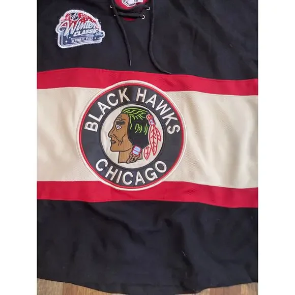 Hossa Chicago Blackhawks Jersey Winter Classic 2009 Reebok Fight Strap Sz 48 CCM